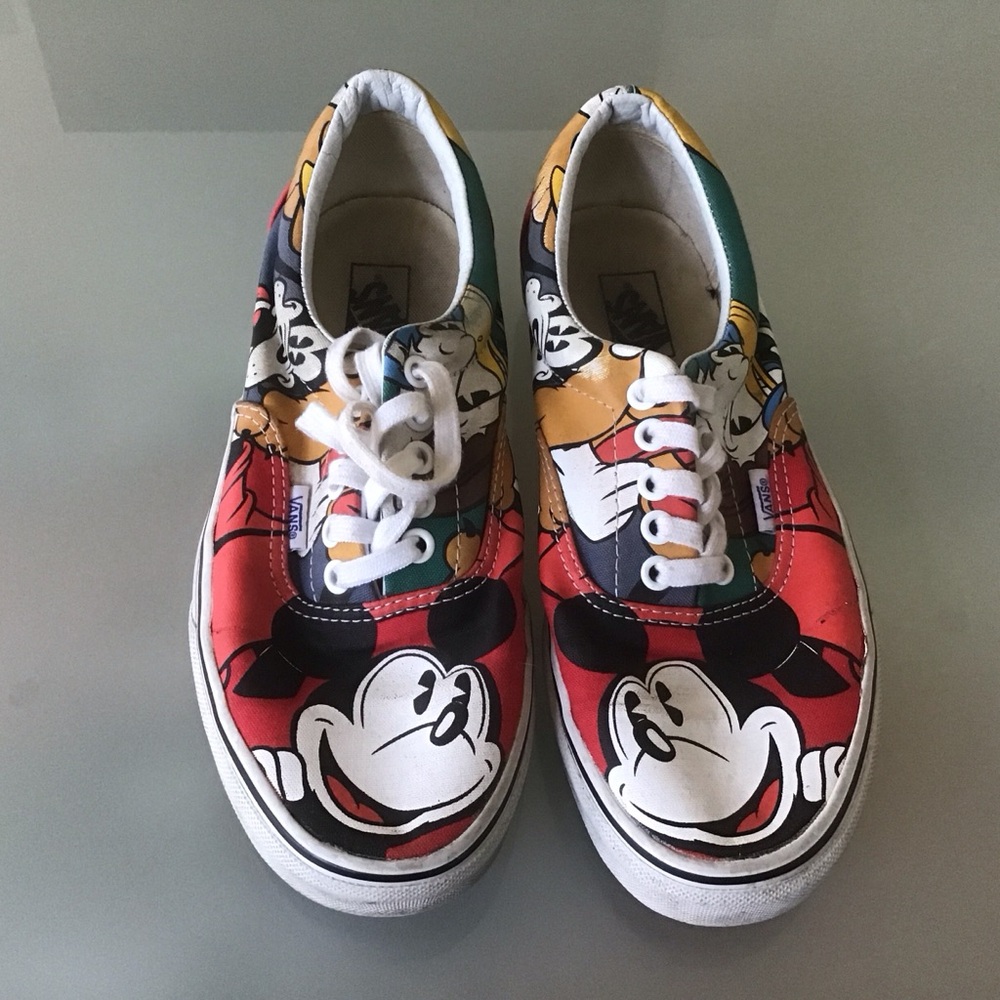 Vans X Disney Mickey Mouse‎ & Friends Goofy Pluto Lace Up Sneakers M 7.5 W 9 40